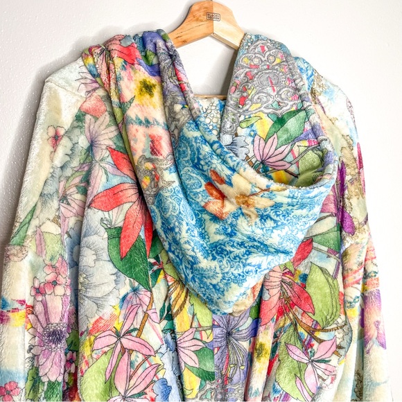 NEW | Johnny Was | NWT Mixed Wave Plush Long Line Robe L/XL - Picture 6 of 14